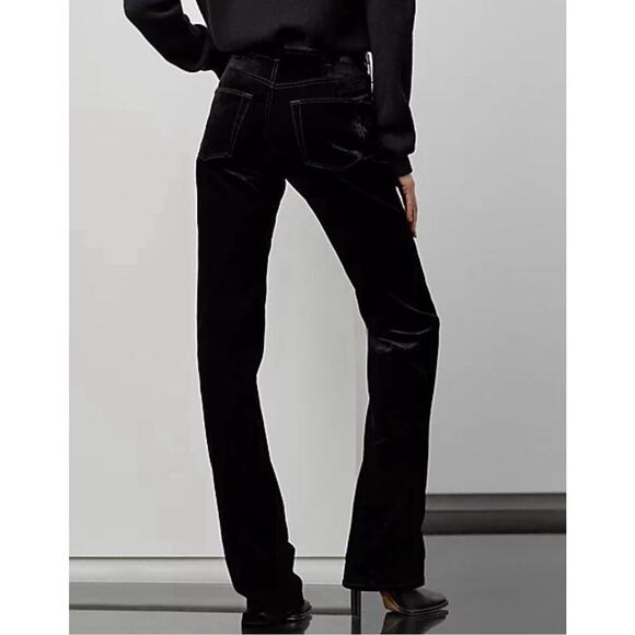 Ralph Lauren Collection Kaida Relaxed Bootcut Black Velvet Jeans 30 Purple Label - Picture 6 of 16